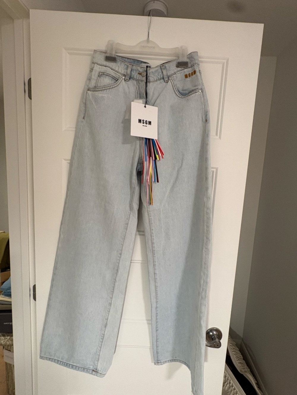 MSGM - Blue Faded Jeans - 40IT = 4US